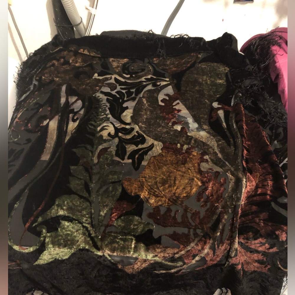 Square Burnt Velvet Filigree Scarf- 740 $35 or $30 w/offer